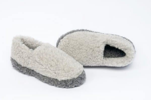 'Sheep By The Sea' 100% merino wool pile lounging slippers