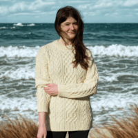 Traditional Aran sweater - Natural - Made in England