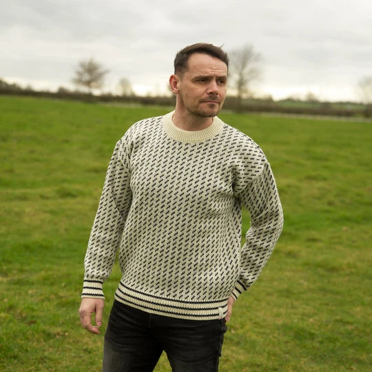 Nordic fisherman's jumper - Natural - Made in England