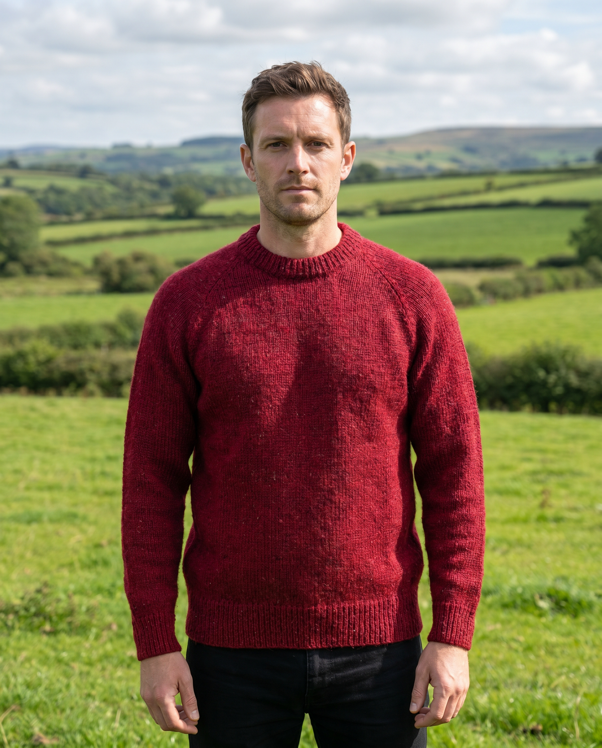 Chunky Raglan Nepp Jumper, Radish