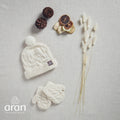 Aran Woollen Mills toddler gift set; hat and mittens in pure wool
