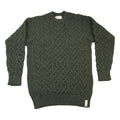 Traditional Aran knit jumper - Moss - Made in England