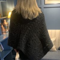 Aran Woollen Mills ladies' poncho - slate