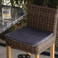 Short wool curly seat pad - in Grey or Oyster
