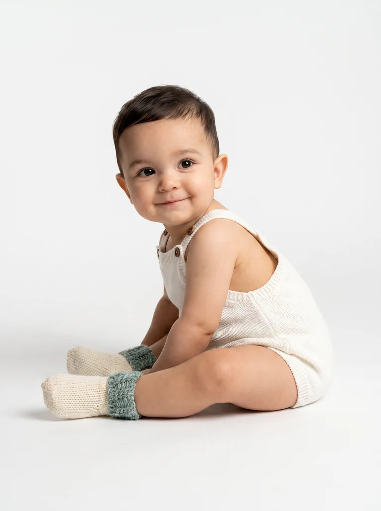 Baby merino knitted Aran socks from Aran Woollen Mills