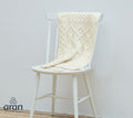 Atlantic Shore Aran design merino baby blanket in natural