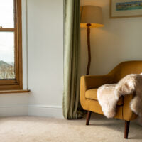 Sheepskin single rug - large -  oyster