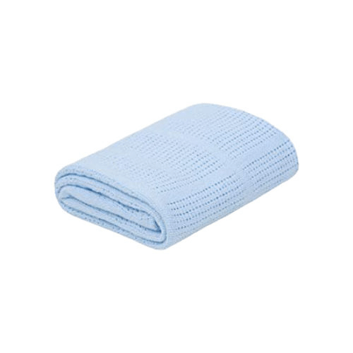 100% Cotton Baby Cellular Blanket White - 60x90cm