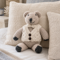 Traditional Aran Woollen Mills Teddy with waistcoat and bow-tie