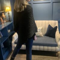 Aran Woollen Mills ladies' poncho - slate