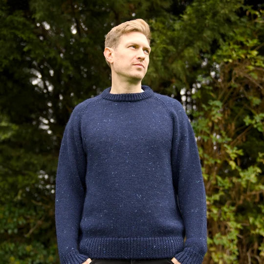 Chunky Raglan Nepp Jumper, Blue