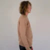 Merino Lambswool Seamless Crew Jumper - Brown