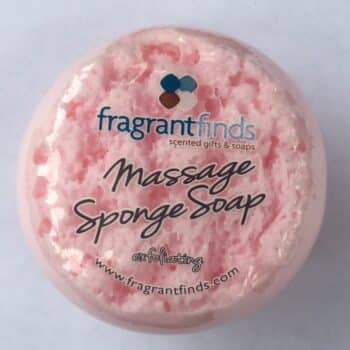 Massage sponge soap - rose fragrance