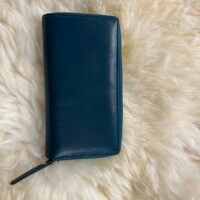'Rachel ladies' leather purse - black/raspberry