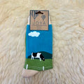 Ladies' bamboo socks by Joya - Cows in a field