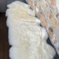 Sheepskin rug, ivory - double-length 180cm