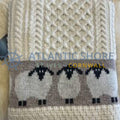 Aran Woollen Mills 100% Merino wool sheep design blanket