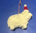 Felt Christmas Decoration - Lamb with Christmas hat