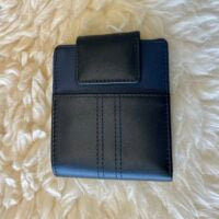 Scott men's leather wallet, black/navy