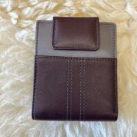 Scott men's leather wallet in brown/taupe