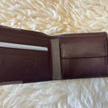 Scott men's leather wallet in brown/taupe