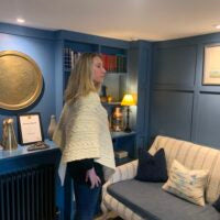 Aran Woollen Mills heritage  poncho  - cream