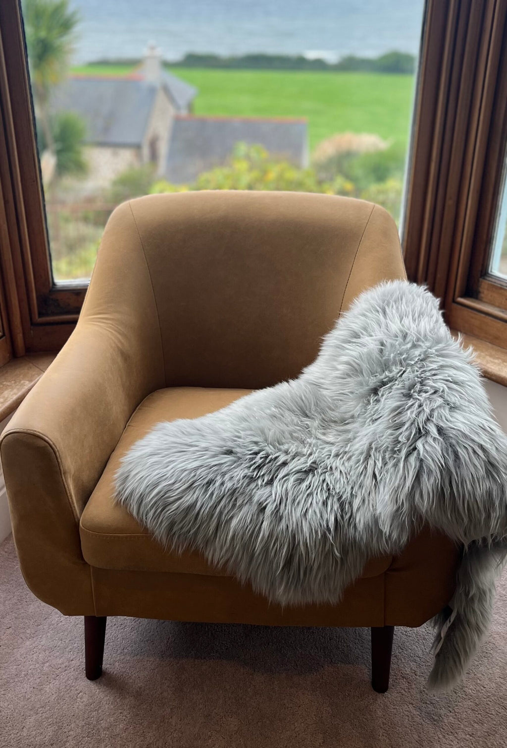 Sheepskin Medium 'dove grey ' single rug