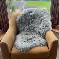 Sheepskin Medium 'dove grey ' single rug