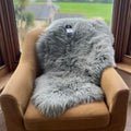 Medium sheepskin single rug in dove grey