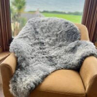 Icelandic premium grey sheepskin rug