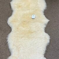 Sheepskin rug, ivory - double-length 180cm