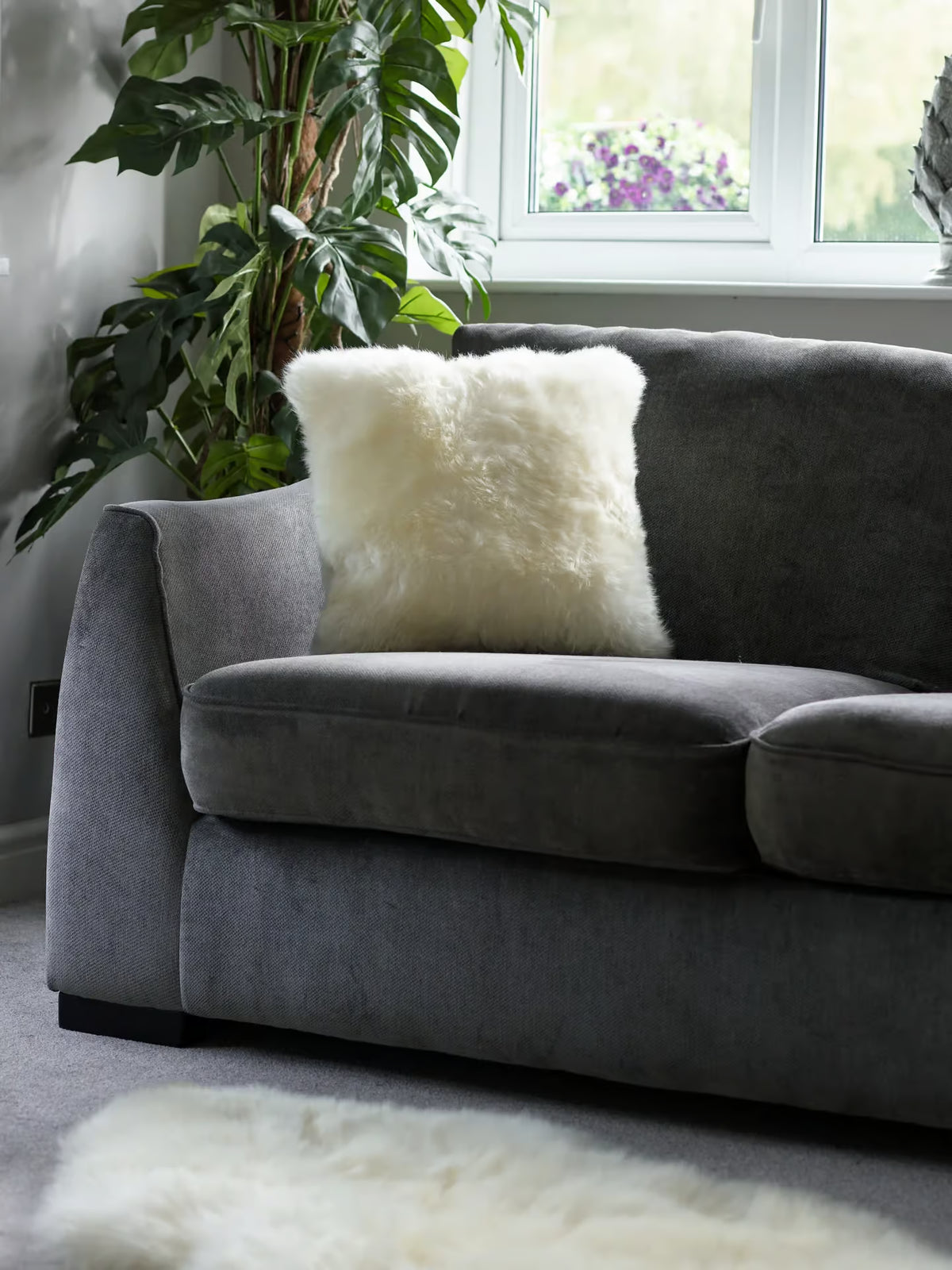 Sheepskin Cushion - Ivory - 3 sizes