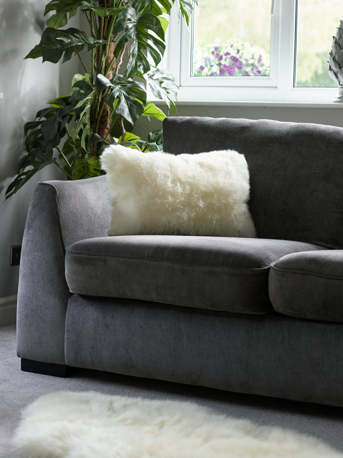 Sheepskin Cushion - Ivory - 3 sizes
