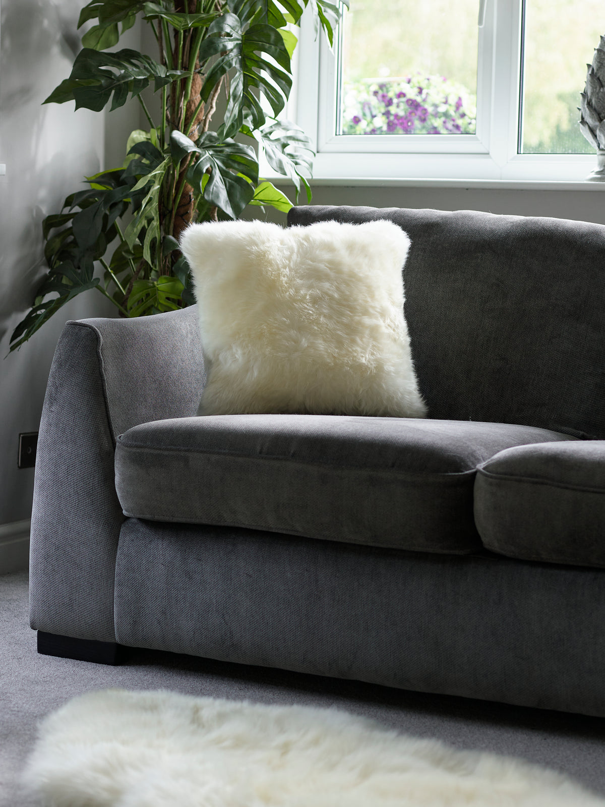 Sheepskin Cushion - Ivory - 3 sizes