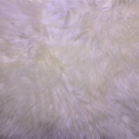 Luxury rectangular Ivory sheepskin cushion with pad
