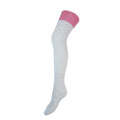 Ladies' wool blend  plain cream over the knee socks