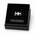 St Piran's flag Cornish tin lapel pin.    DCN04