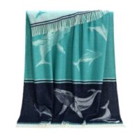 Merino Wool Whale Throw