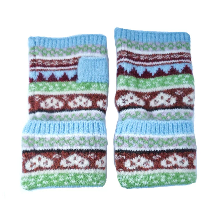 Nordic style, cosy fingerless gloves in 2 colour choices