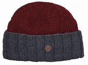 Watchmans beanie in brick and grey