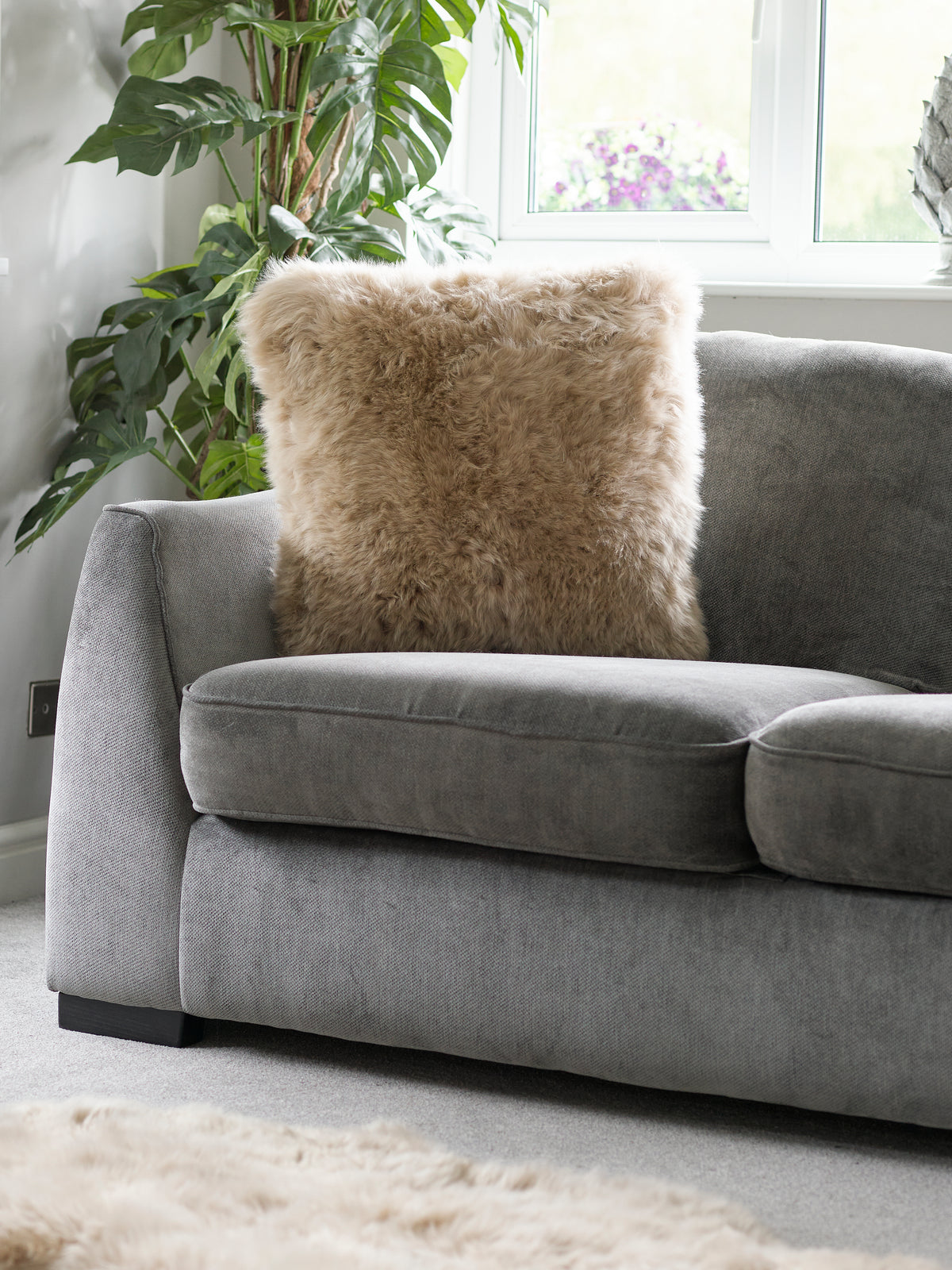 Sheepskin Cushion - Oyster- 3 sizes