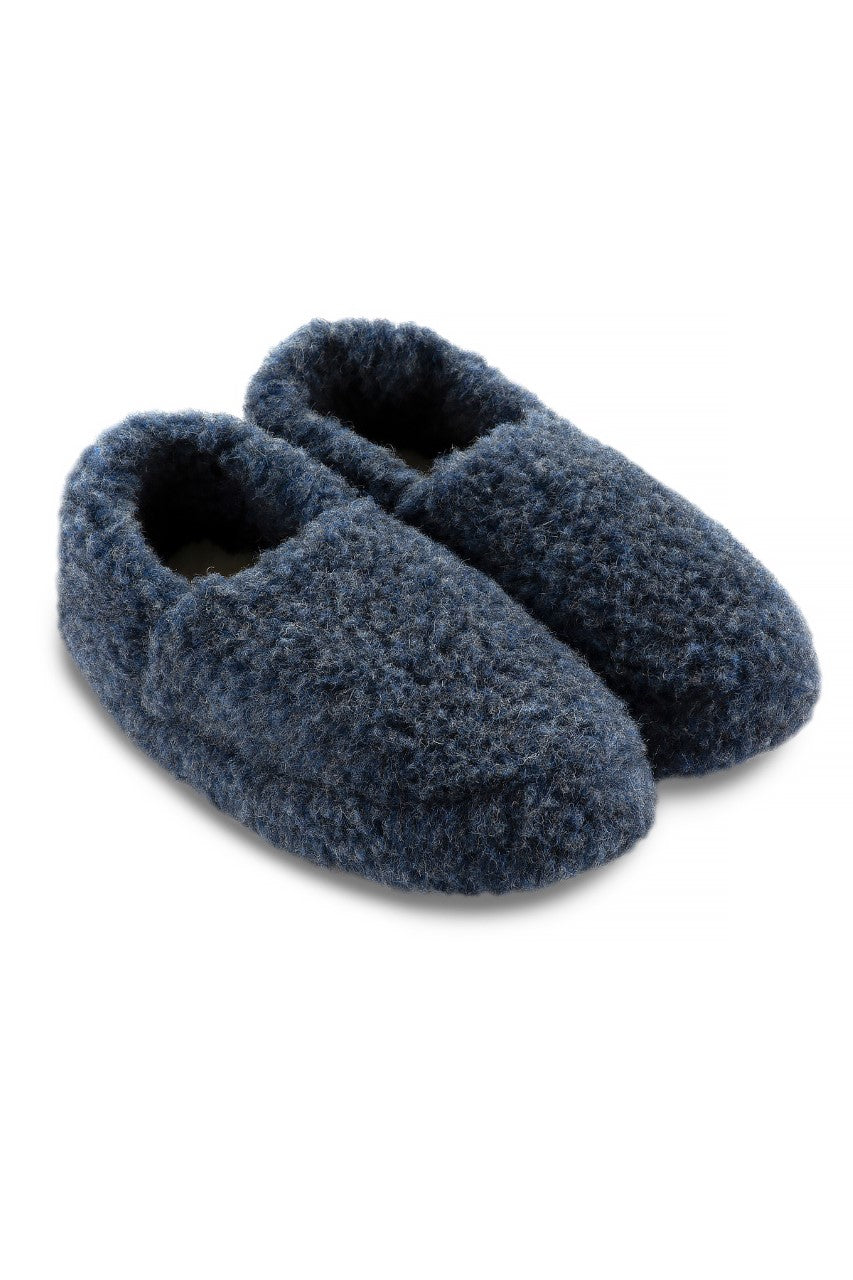 'Sheep By The Sea' 100% merino wool pile lounging slippers