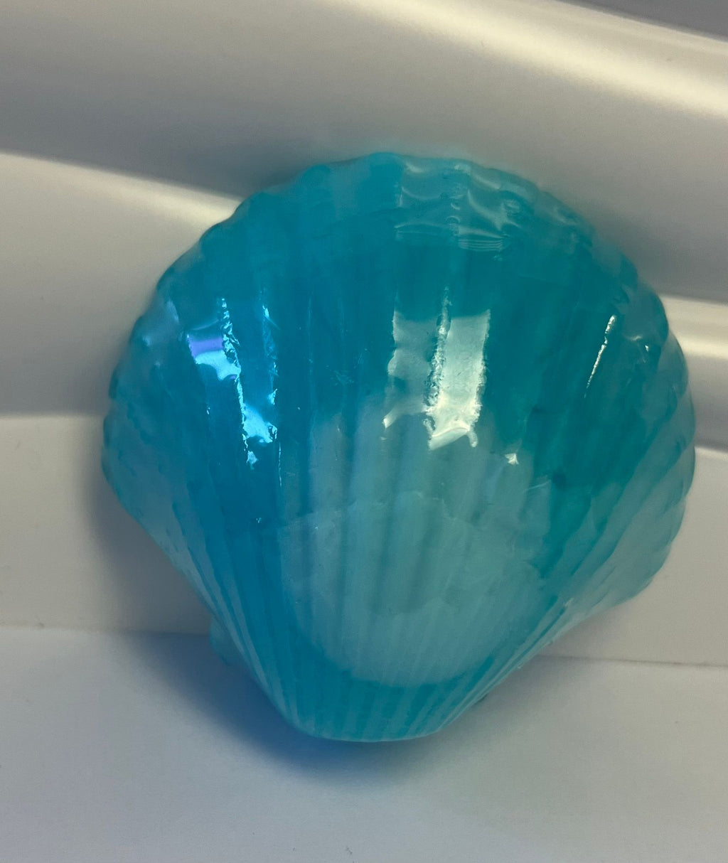 Fragranced Scallop Soap in an organza  gift bag - choose from Lime or Sea Breeze