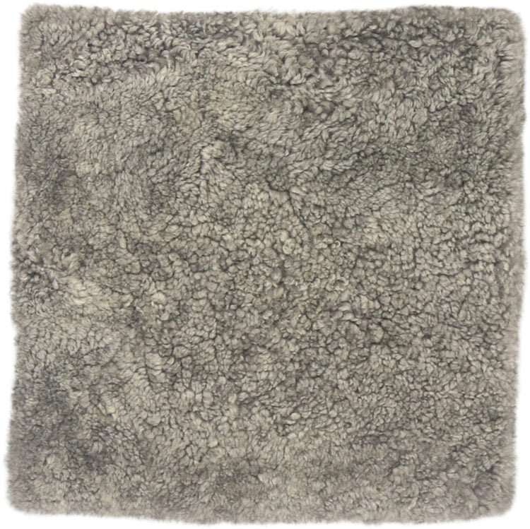 Short wool curly seat pad - in Grey or Oyster