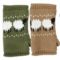 Sheep fingerless gloves - cute design
