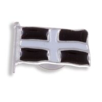 St Piran's flag Cornish tin lapel pin.    DCN04