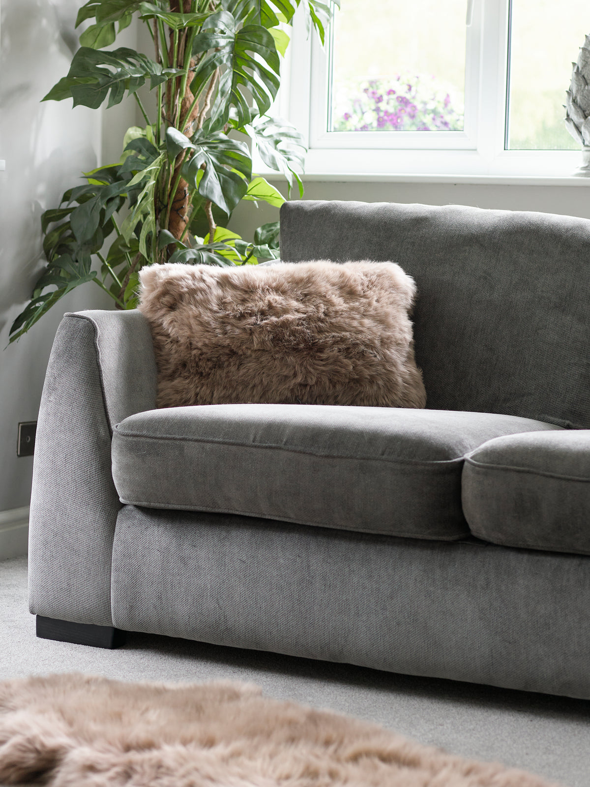 Sheepskin Cushion - Taupe - 3 sizes