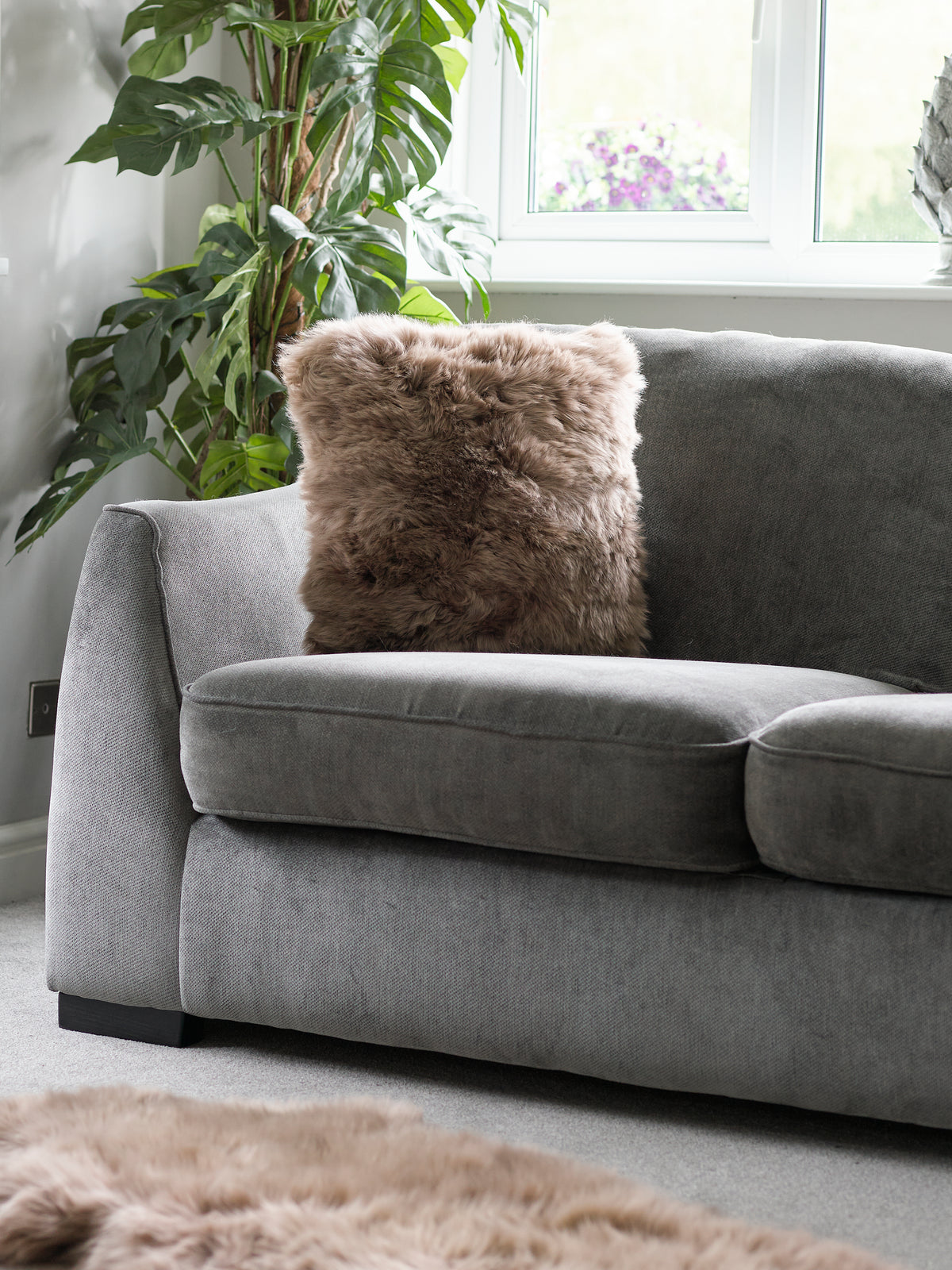 Sheepskin Cushion - Taupe - 3 sizes