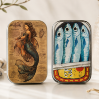 Vintage Style Decorative Storage Tins – Mermaid or Sardine