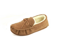 'Joel' suede unisex moccasins with lambswool lining and safety sole